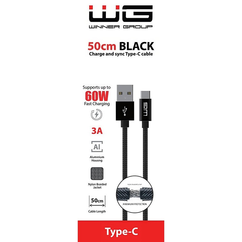 WG Datový kabel USB-C 3A 50cm